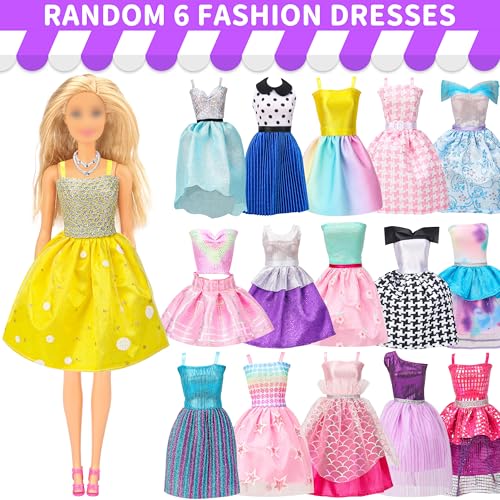 Style Shine Doll Clothes & Accessories Kit – 70+ Pieces for 11.5 Inch Dolls, Wedding Gowns, Casual Outfits, Shoes & More