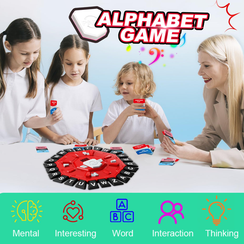 StyleBoon Word Game with LED Display – Fast-Paced Alphabet Board Game for Family Fun (Red)