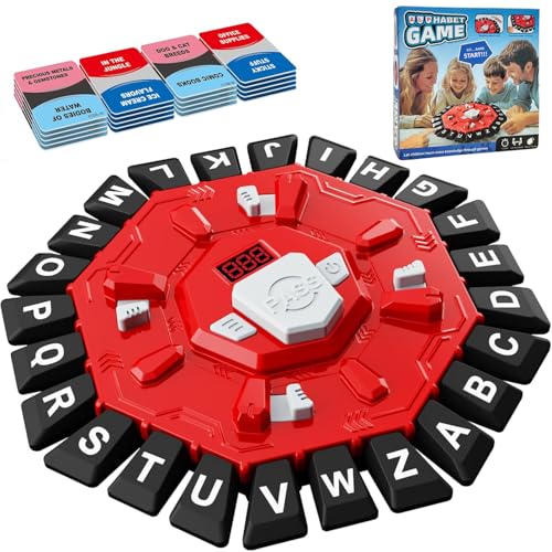 StyleBoon Word Game with LED Display – Fast-Paced Alphabet Board Game for Family Fun (Red)