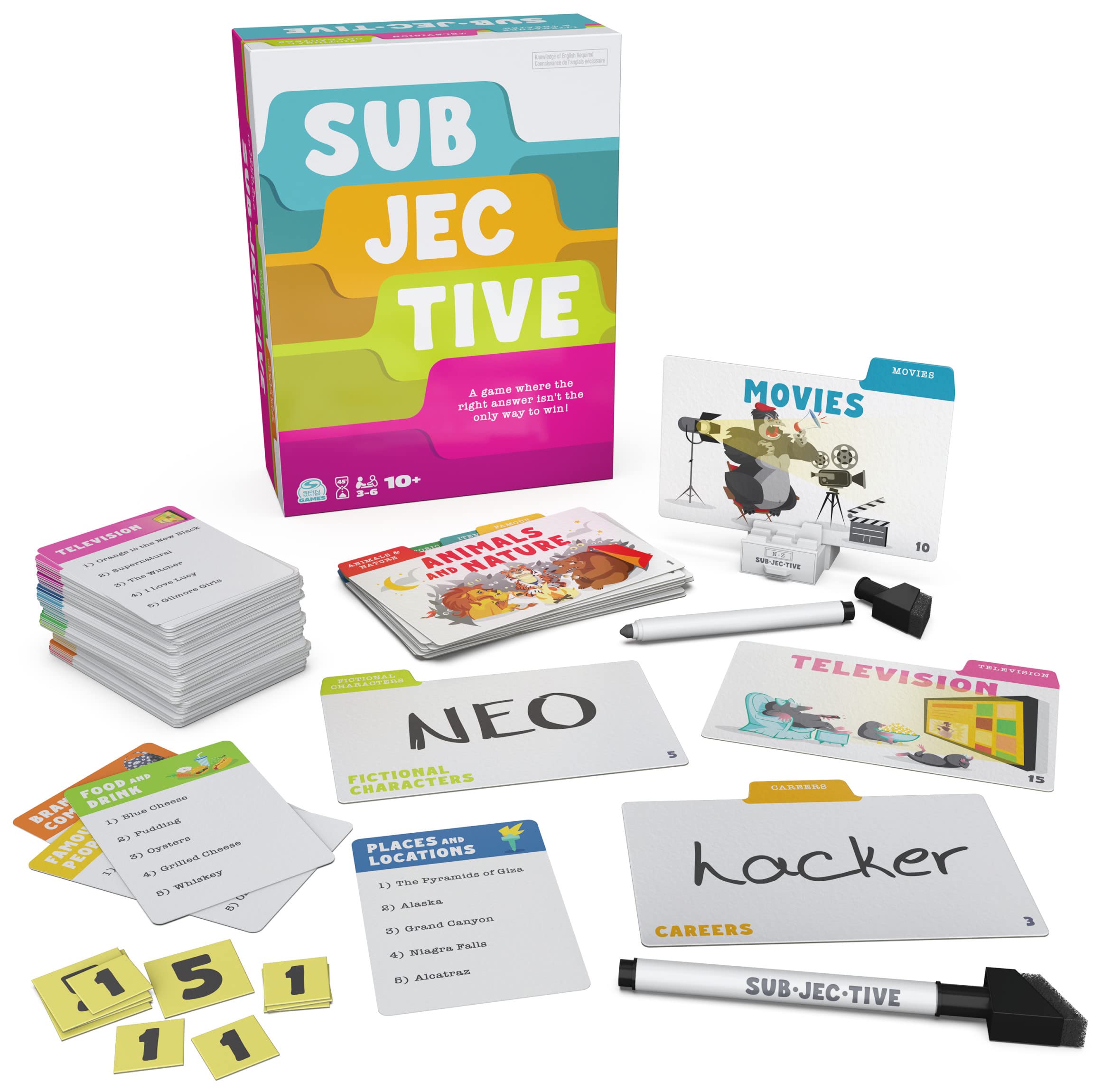 Subjective - Personality Trivia Game for Family Game Night, Ages 10+, 3-6 Players