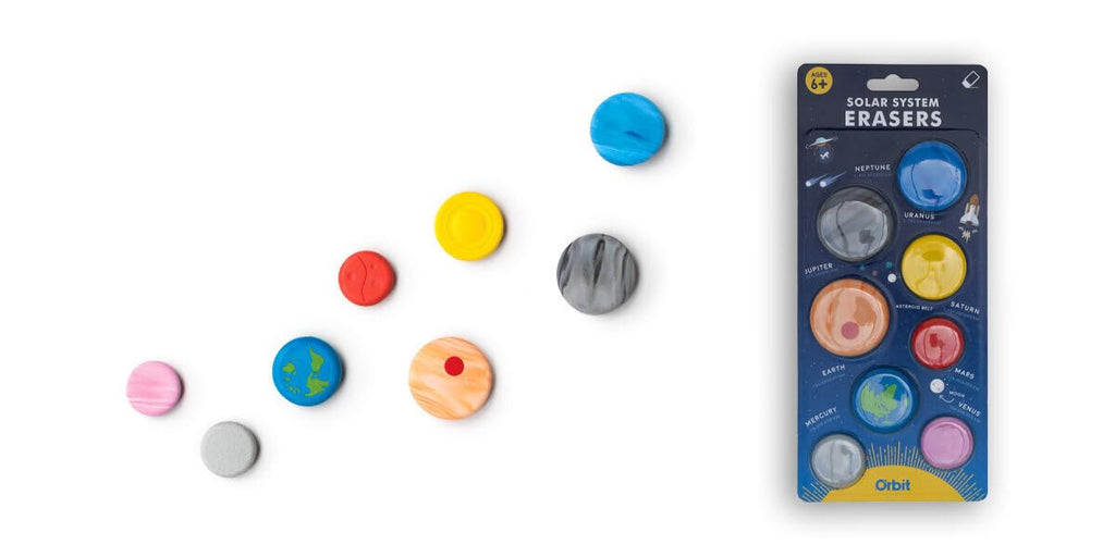 Suck UK Solar System Erasers – Set of 8 Mini Planet Erasers for Space Fans