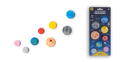 Suck UK Solar System Erasers – Set of 8 Mini Planet Erasers for Space Fans