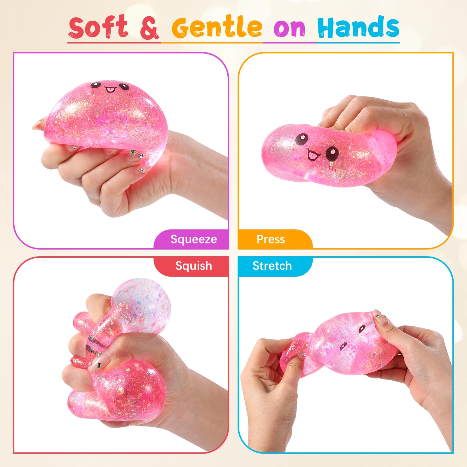 Sugar Dumpling Squishy – Viral Bao Bun Shaped Stress Relief Toy, Pink, 255g, Long-Lasting Fidget Squeeze for Gifts