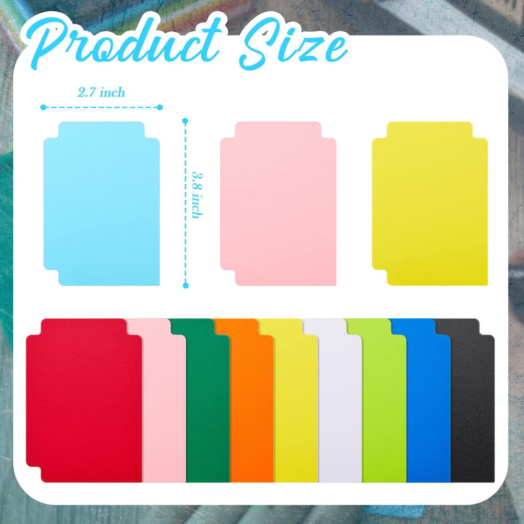 Suilung 100 Plastic Trading Card Dividers, Multicolor, 2.7 x 3.8 Inches, Frosted Separators with Tabs