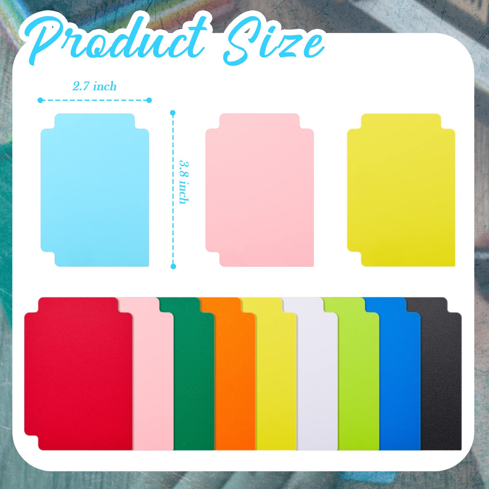 Suilung 100 Plastic Trading Card Dividers, Multicolor, 2.7 x 3.8 Inches, Frosted Separators with Tabs