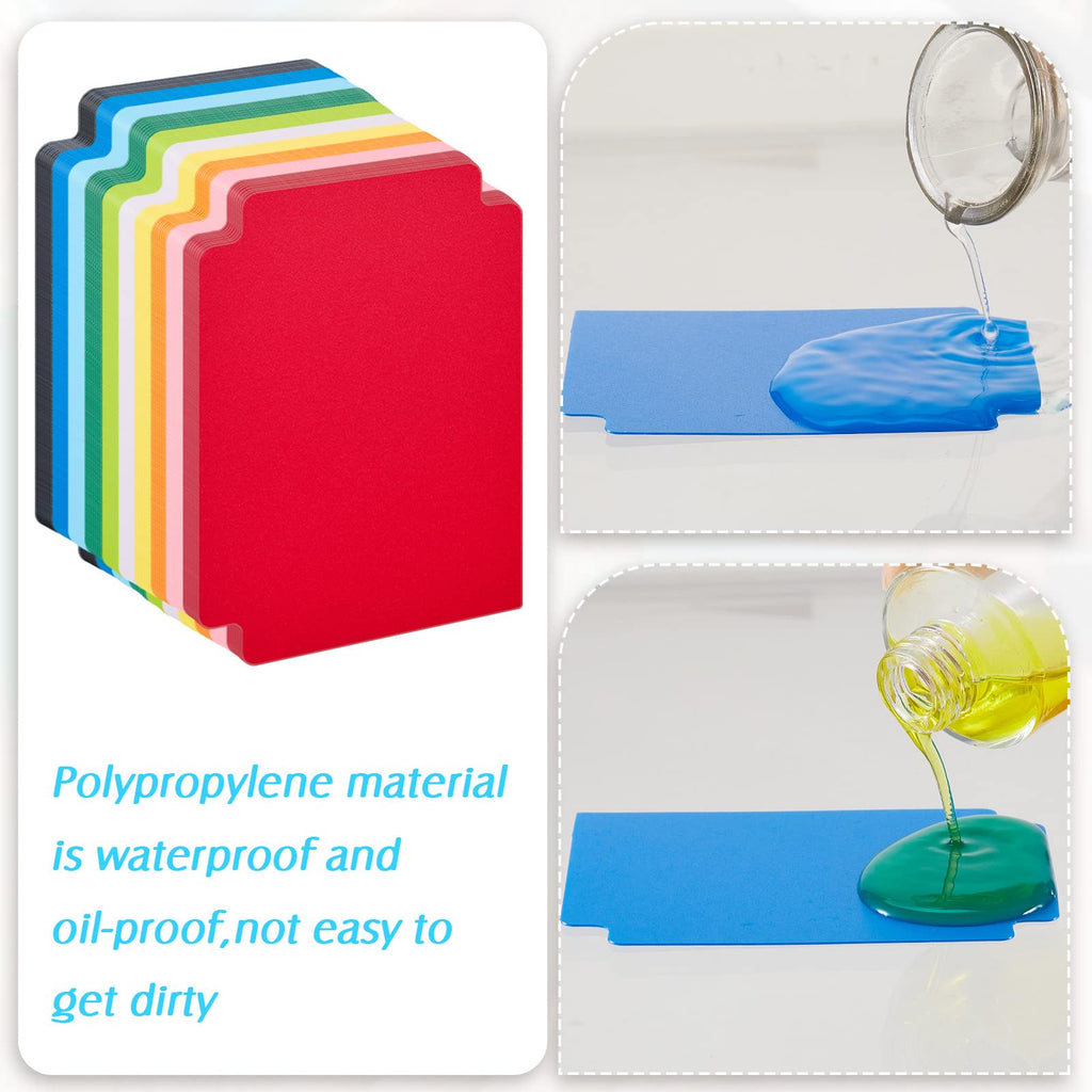 Suilung 100 Plastic Trading Card Dividers, Multicolor, 2.7 x 3.8 Inches, Frosted Separators with Tabs