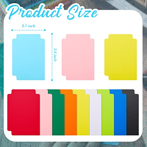 Suilung 100 Plastic Trading Card Dividers, Multicolor, 2.7 x 3.8 Inches, Frosted Separators with Tabs