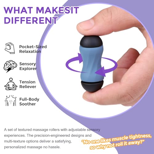 SUMBOHK 4-in-1 Silicone Fidget Toy Set – Quiet, Portable, Customizable Sensory Stress Relief for Adults & Teens