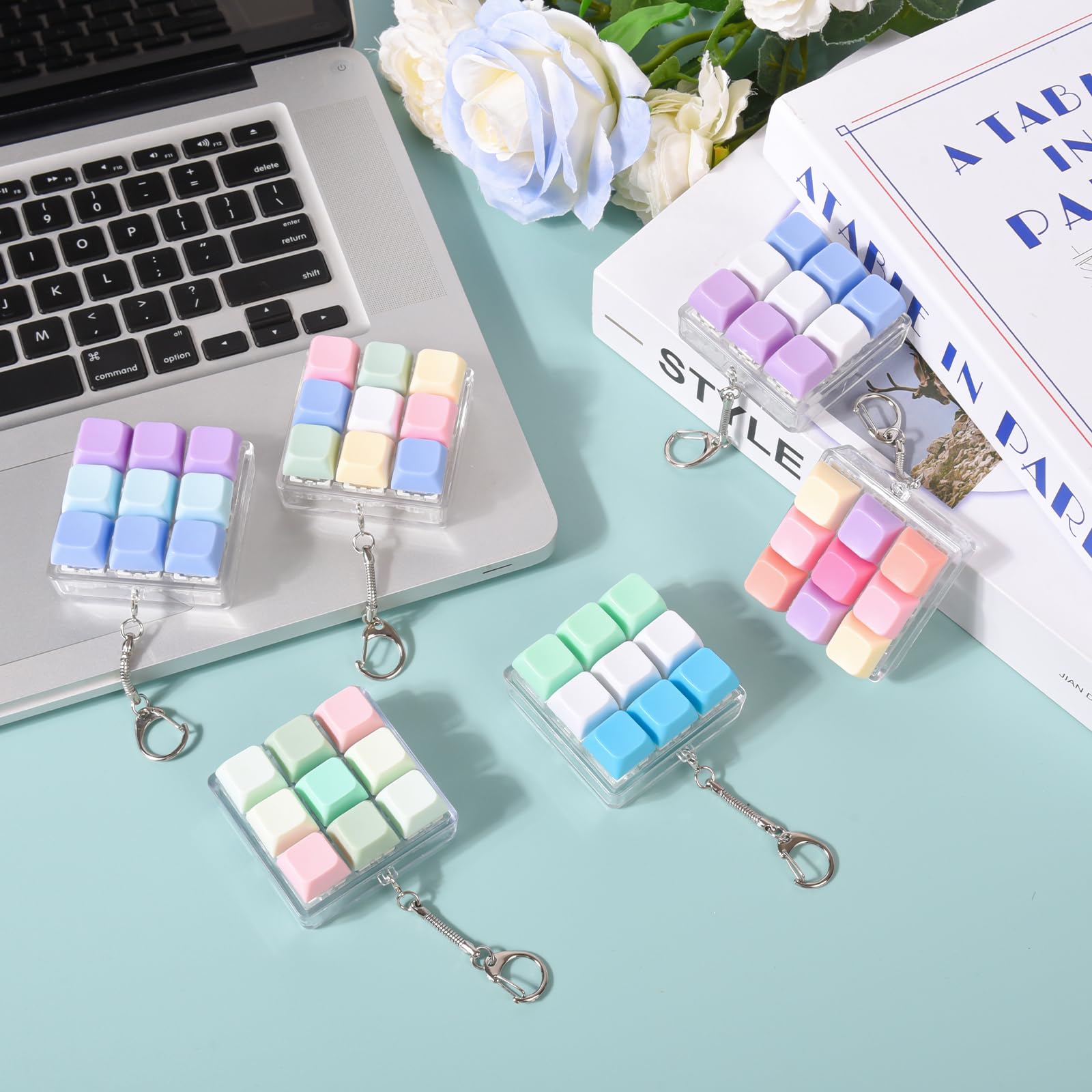 Sumgsn Keyboard Fidget Toy: 9-Key Loud Clicker for Stress Relief (2-Pack)