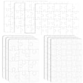 Sumind 10 Pack Blank Sublimation Jigsaw Puzzles - 7.1x5.1 Inch White Cardboard DIY Heat Transfer Puzzles for Personalized Gifts