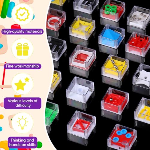 Sumind 24-Pack Mini Maze Cube Puzzle – Brain Teaser Party Favors for Mind Challenges
