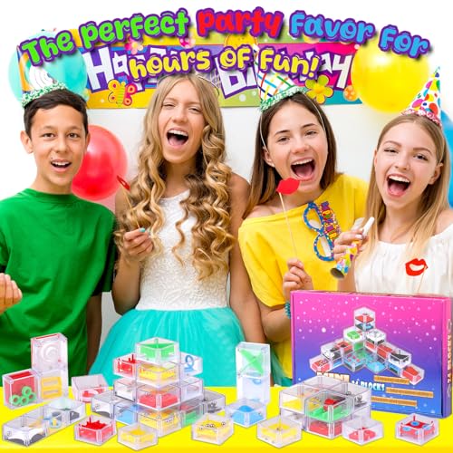 Sumind 24-Pack Mini Maze Cube Puzzle – Brain Teaser Party Favors for Mind Challenges
