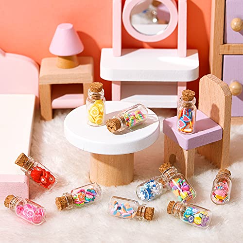 Sumind 50-Piece Miniature Food Jar Set: 1:12 Scale Resin Bottles with Candy & Fruit for Dollhouse Kitchen Decor