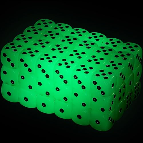 Sumind 54-Pack Glow-in-the-Dark Dice with Velvet Pouches for Board Games & Party Favors