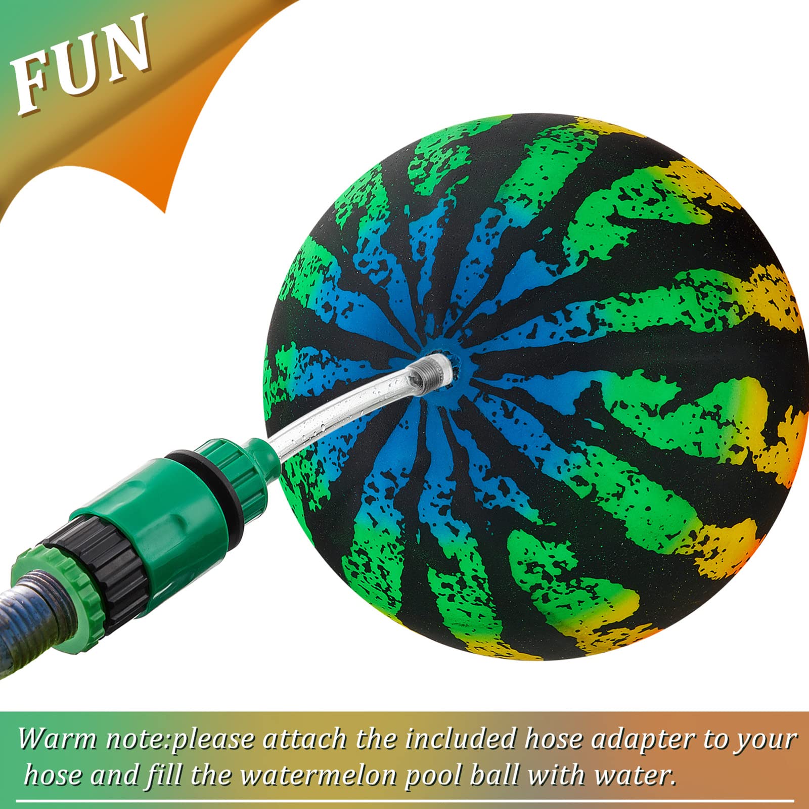 Sumind 9-Inch Swimming Pool Gaming Ball – Underwater Ball with Hose Adapter for Pool Passing, Dribbling, and Diving (Gradient Style)