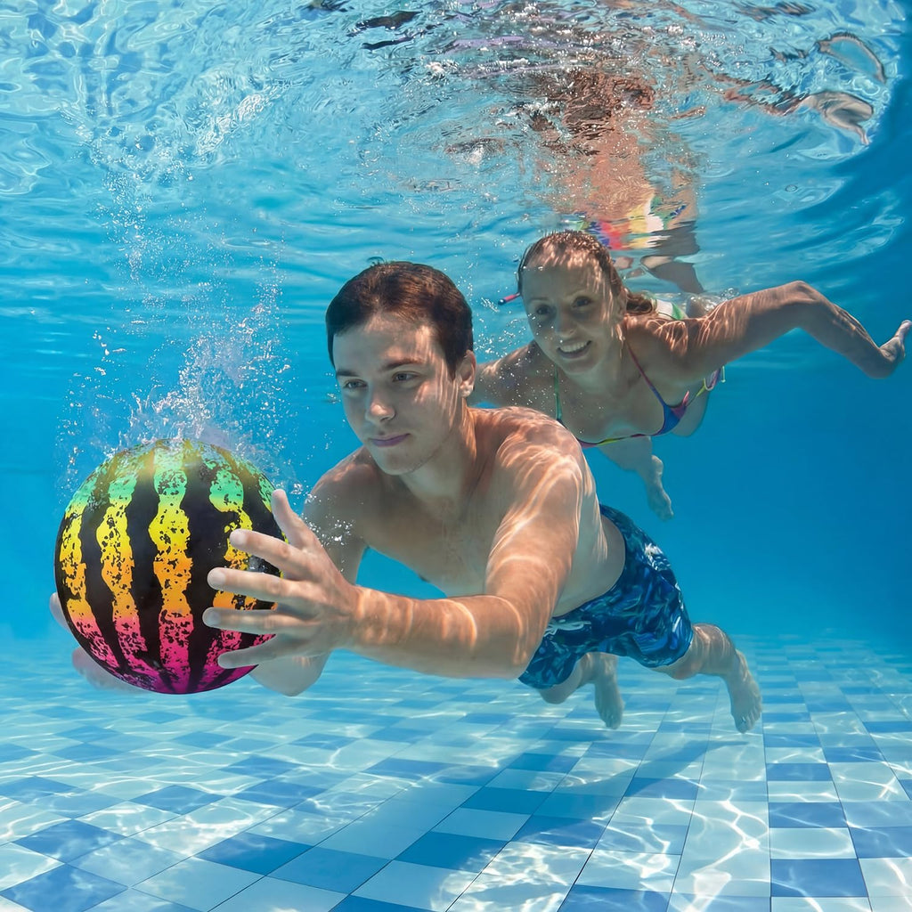 Sumind 9-Inch Swimming Pool Gaming Ball – Underwater Ball with Hose Adapter for Pool Passing, Dribbling, and Diving (Gradient Style)