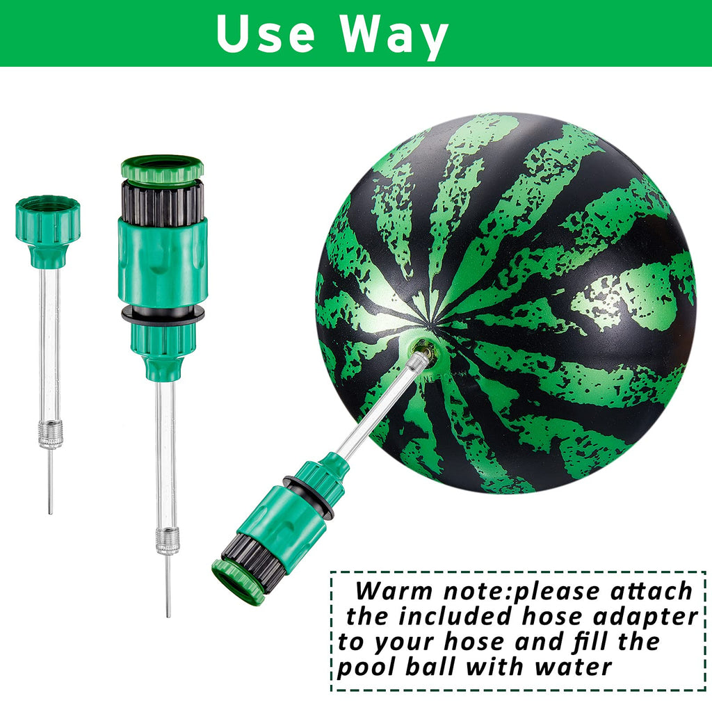 Sumind 9-Inch Underwater Pool Ball with Hose Adapter - Green and Black