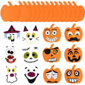 Sumind Halloween Foam Pumpkin Craft Kit - 32 Pieces with Stickers for DIY Decorations