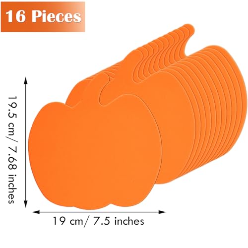Sumind Halloween Foam Pumpkin Craft Kit - 32 Pieces with Stickers for DIY Decorations