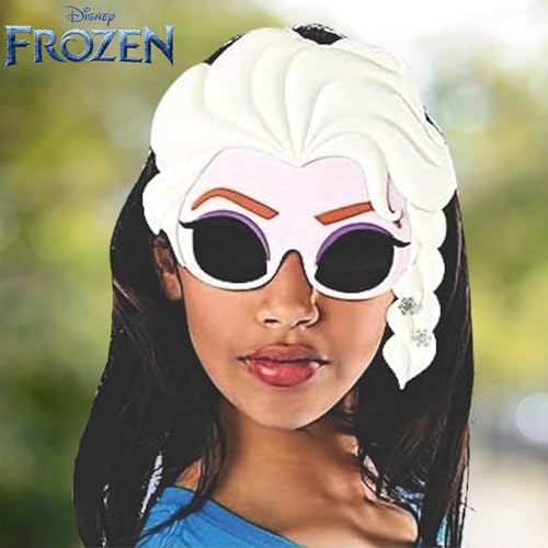 Sun Staches Disney Frozen Kids Sunglasses – Elsa, Anna & Olaf Dress-Up Costume Accessory