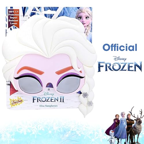 Sun Staches Disney Frozen Kids Sunglasses – Elsa, Anna & Olaf Dress-Up Costume Accessory