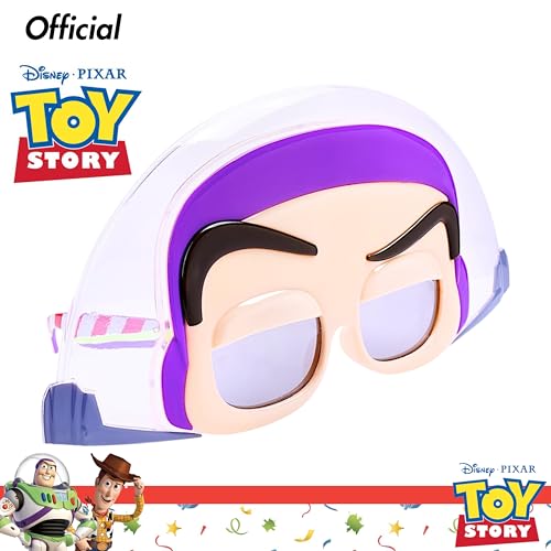 Sun-Staches Official Disney Toy Story Sunglasses – Woody, Buzz or Forky Costume Mask