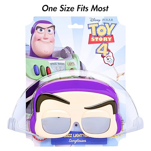 Sun-Staches Official Disney Toy Story Sunglasses – Woody, Buzz or Forky Costume Mask