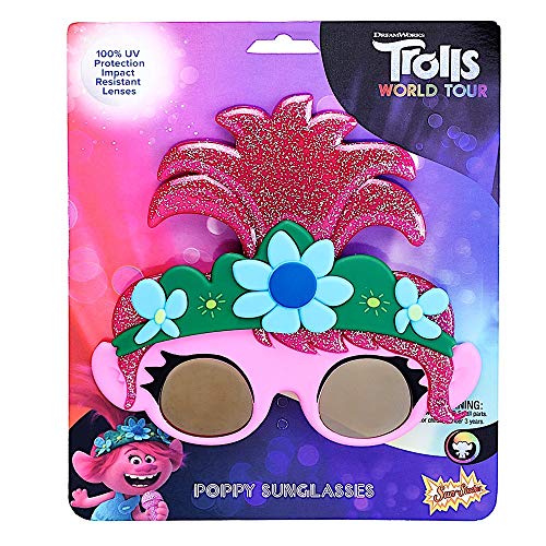 Sun-Staches Official Trolls Sunglasses – Poppy, Branch & Tiny Diamond Styles for Dress-Up Fun