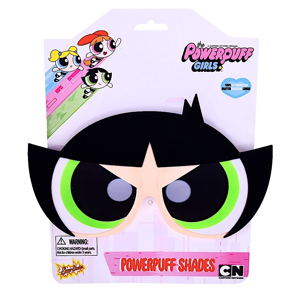 Sun-Staches Power Puff Girls Sunglasses – Bubbles, Blossom & Buttercup with UV400 Protection, One Size Fits Most