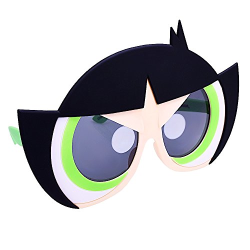 Sun-Staches Power Puff Girls Sunglasses – Bubbles, Blossom & Buttercup with UV400 Protection, One Size Fits Most