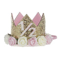 Sundecor Sparkle Flower Birthday Crown for Kids 1-6 Years – Princess Tiara Headband for Cake Smash & Party Photos
