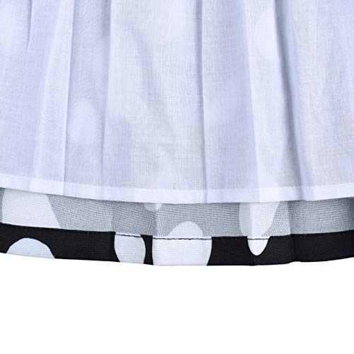 Sunny Fashion Girls Dalmatian Halloween Costume Dress Set with Wig Headband & Red Gloves