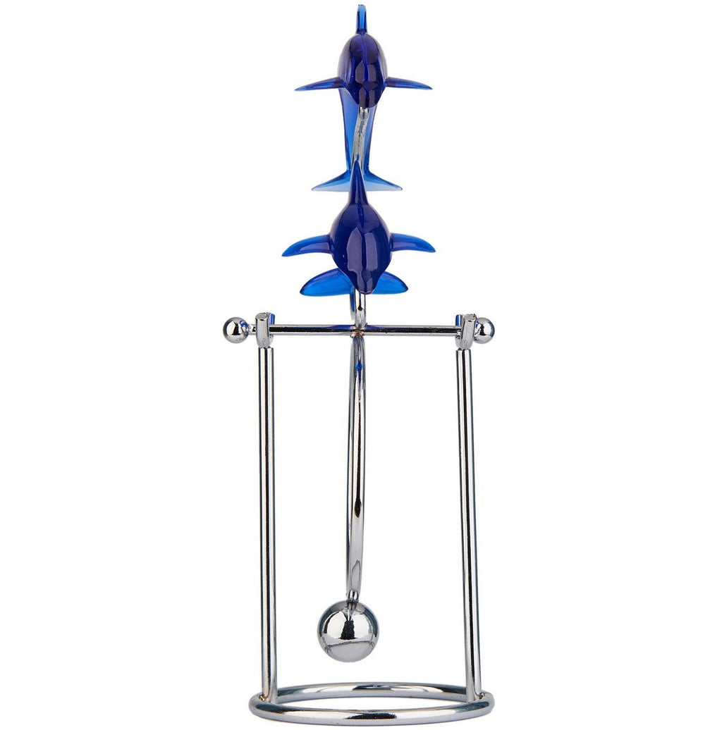 Sunnytech Dolphins Kinetic Art Desk Toy - Metal Balancing Sculpture for Relaxation