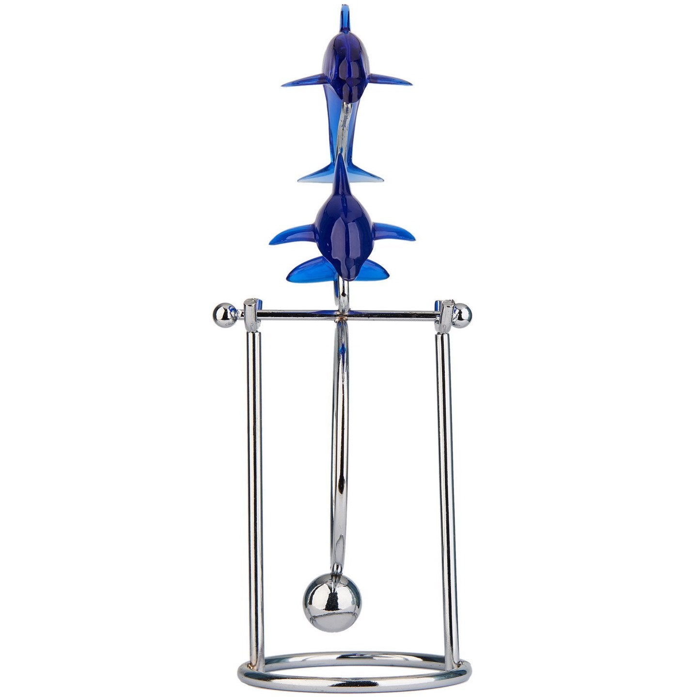 Sunnytech Dolphins Kinetic Art Desk Toy - Metal Balancing Sculpture for Relaxation