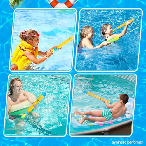 SUNPROUND 4-Pack Water Blasters: Long Range Squirt Guns for Summer Pool & Beach Fun