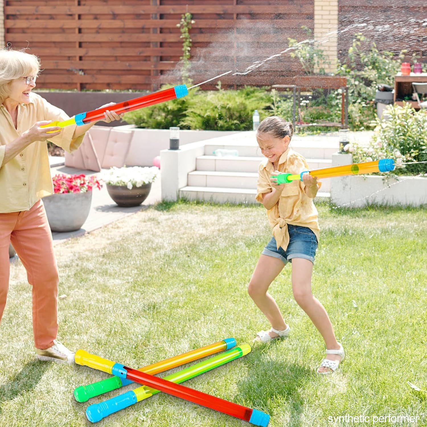 SUNPROUND 4-Pack Water Blasters: Long Range Squirt Guns for Summer Pool & Beach Fun