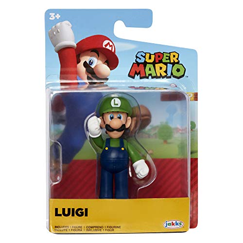 Super Mario 2.5-Inch Luigi Action Figure – Standing Pose with Articulation