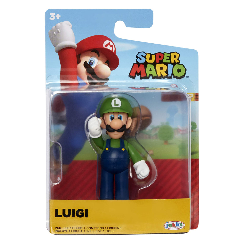 Super Mario 2.5-Inch Luigi Action Figure – Standing Pose with Articulation
