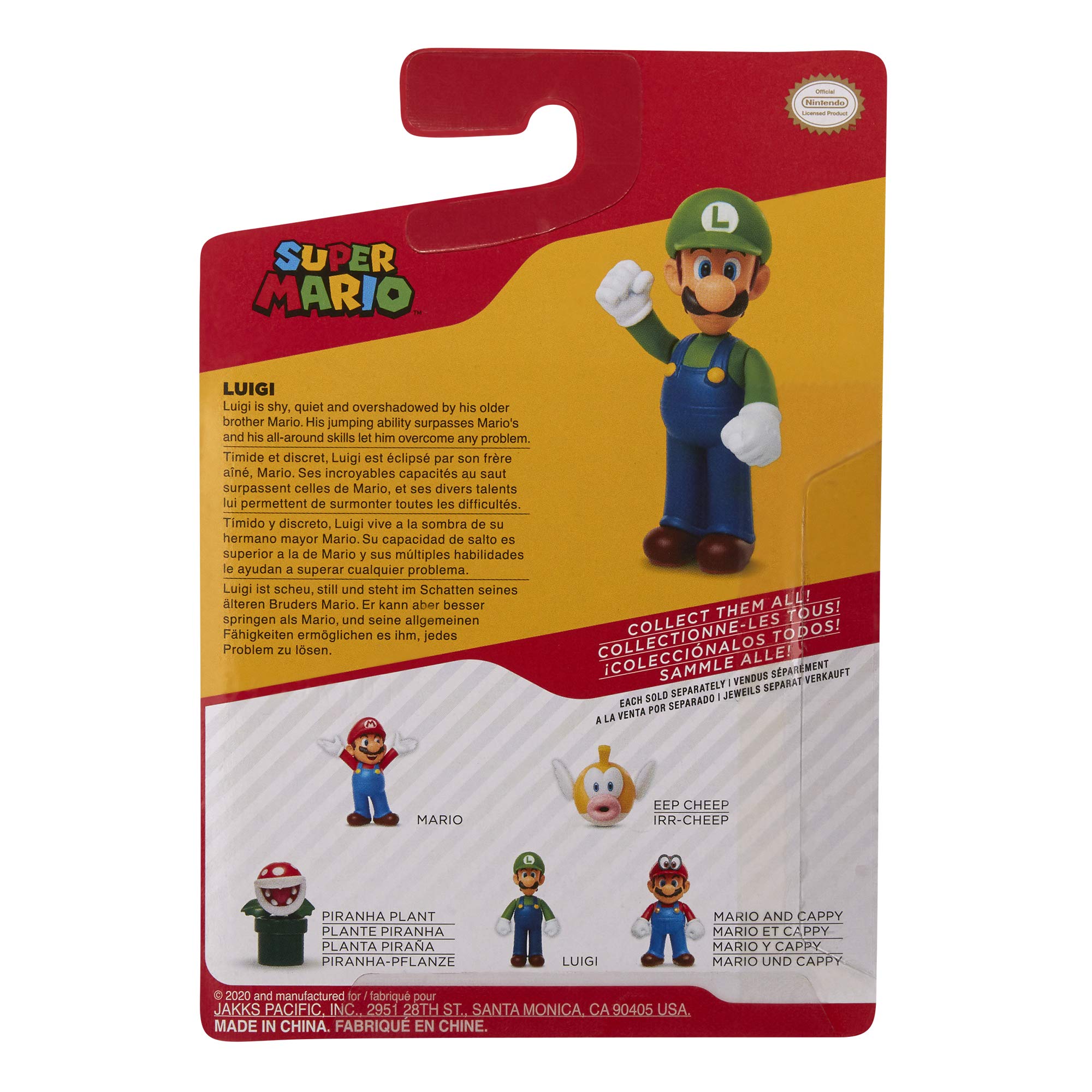 Super Mario 2.5-Inch Luigi Action Figure – Standing Pose with Articulation