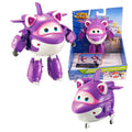 Super Wings 5-Inch Transforming Crystal Supercharged Airplane Robot Action Figure (Blue)