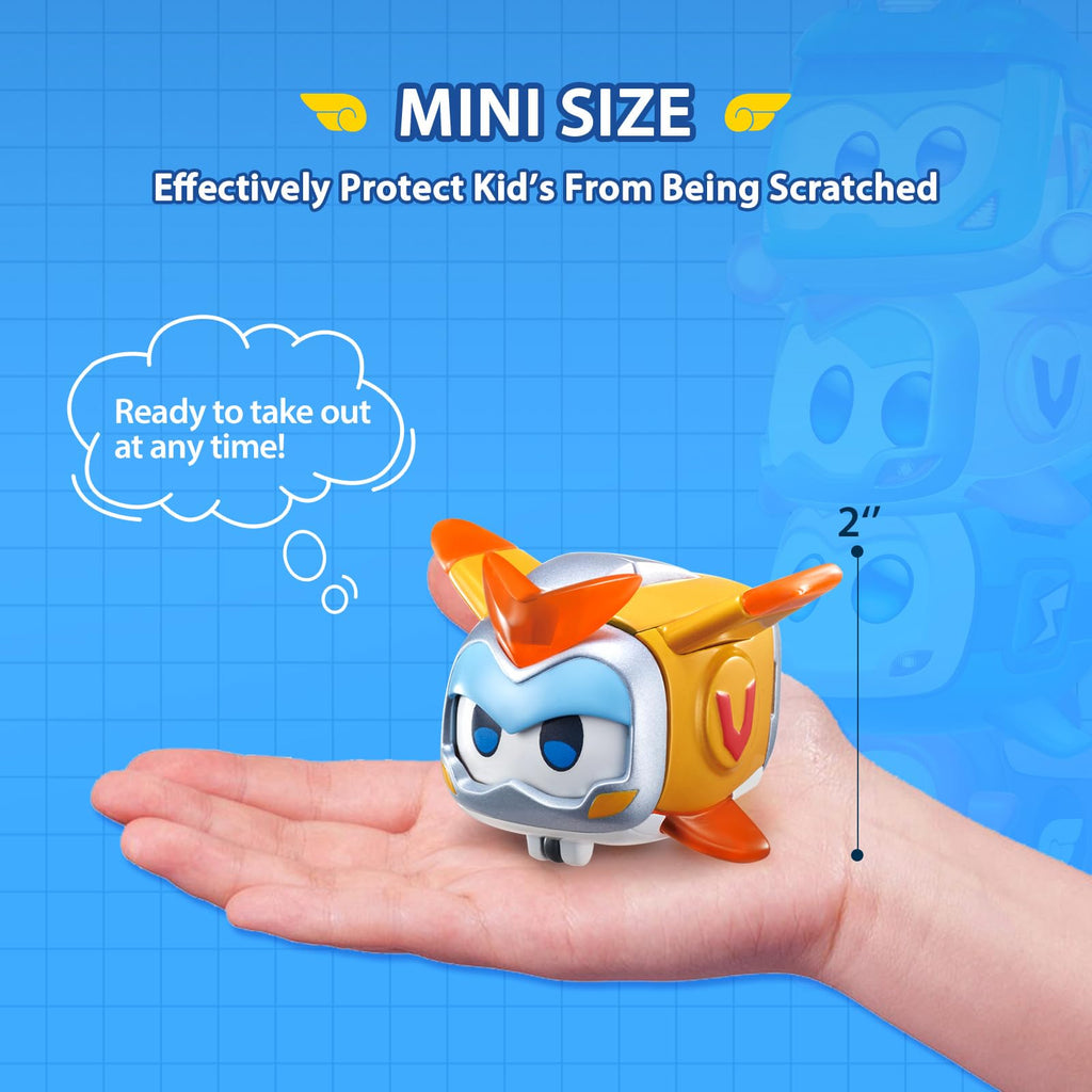 Super Wings Super Pets 4-Pack Jerome, Golden Boy, Shine, Ellie with Lights and Emotion Expressions, Ages 3+