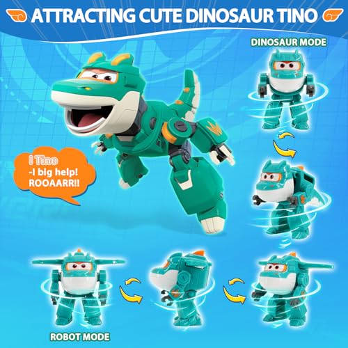 Super Wings Tino Transformable Robot & Plane Toy – 2-Inch Action Figure for Kids Ages 3-8
