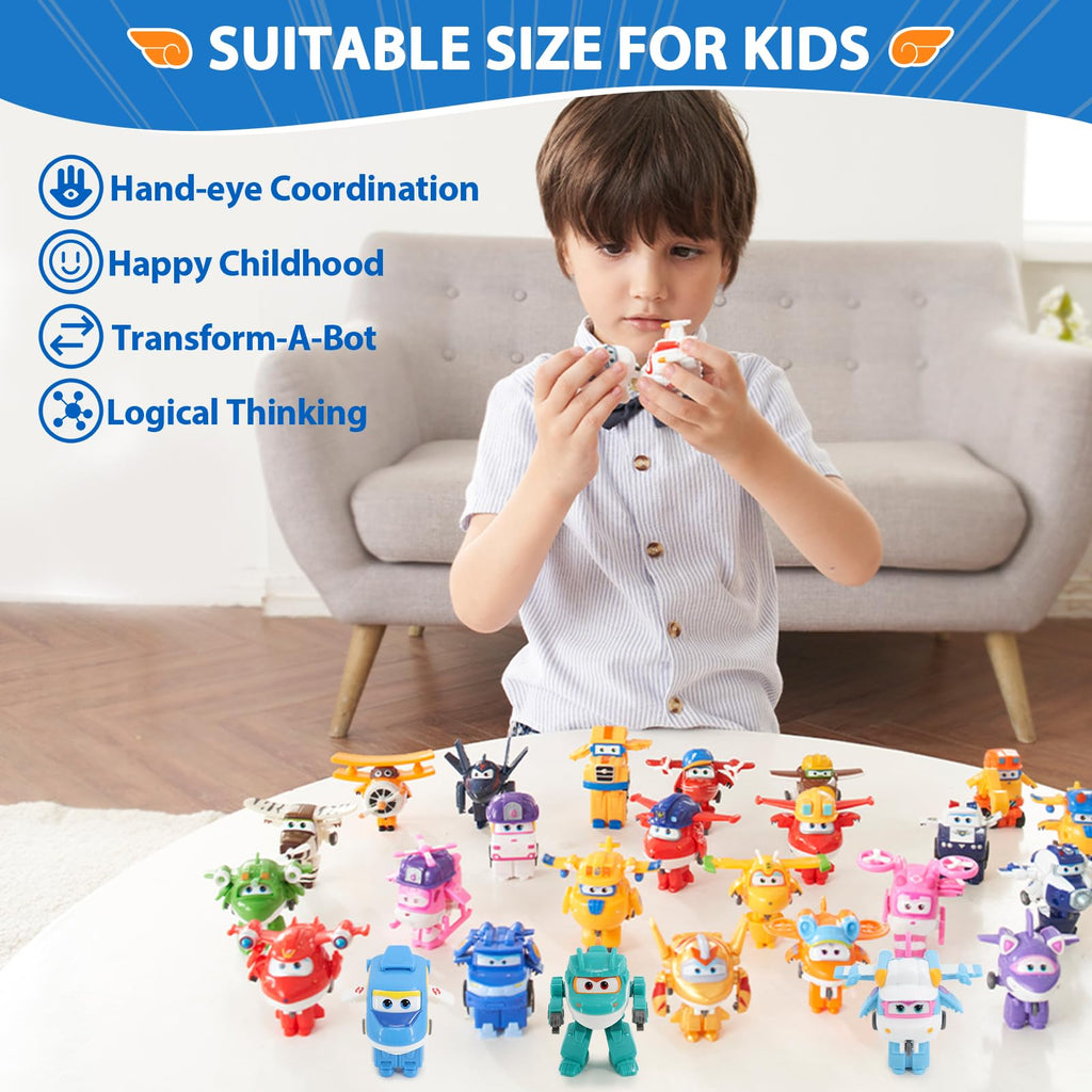 Super Wings Tino Transformable Robot & Plane Toy – 2-Inch Action Figure for Kids Ages 3-8