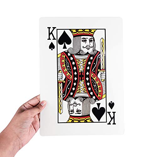 Super Z Outlet Giant Jumbo Playing Cards – 8.25 x 11.75 Inches – Full 52+2 Deck