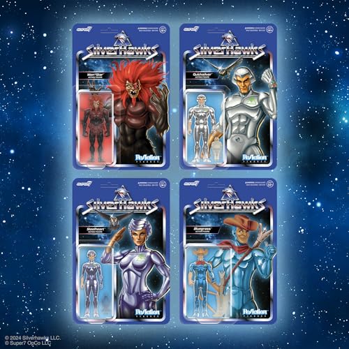 Super7 SilverHawks Quicksilver (Toy Version) ReAction Figure - 3.75" Retro Action Figure with Tally-Hawk Accessory