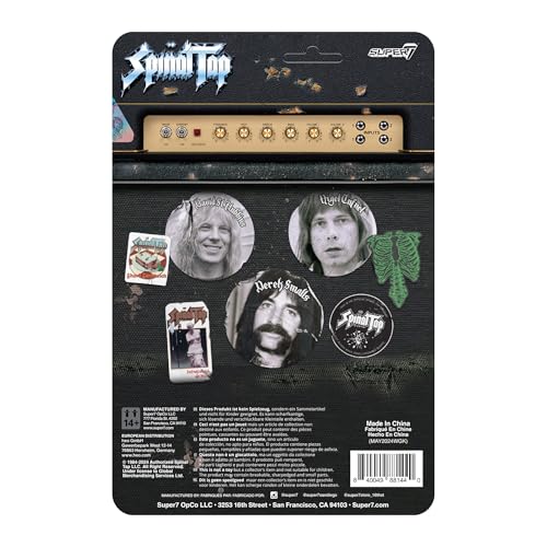 Super7 Spinal Tap Derek Smalls Action Figure – 3.75-Inch ReAction Figure with Blue Bass Guitar Accessory