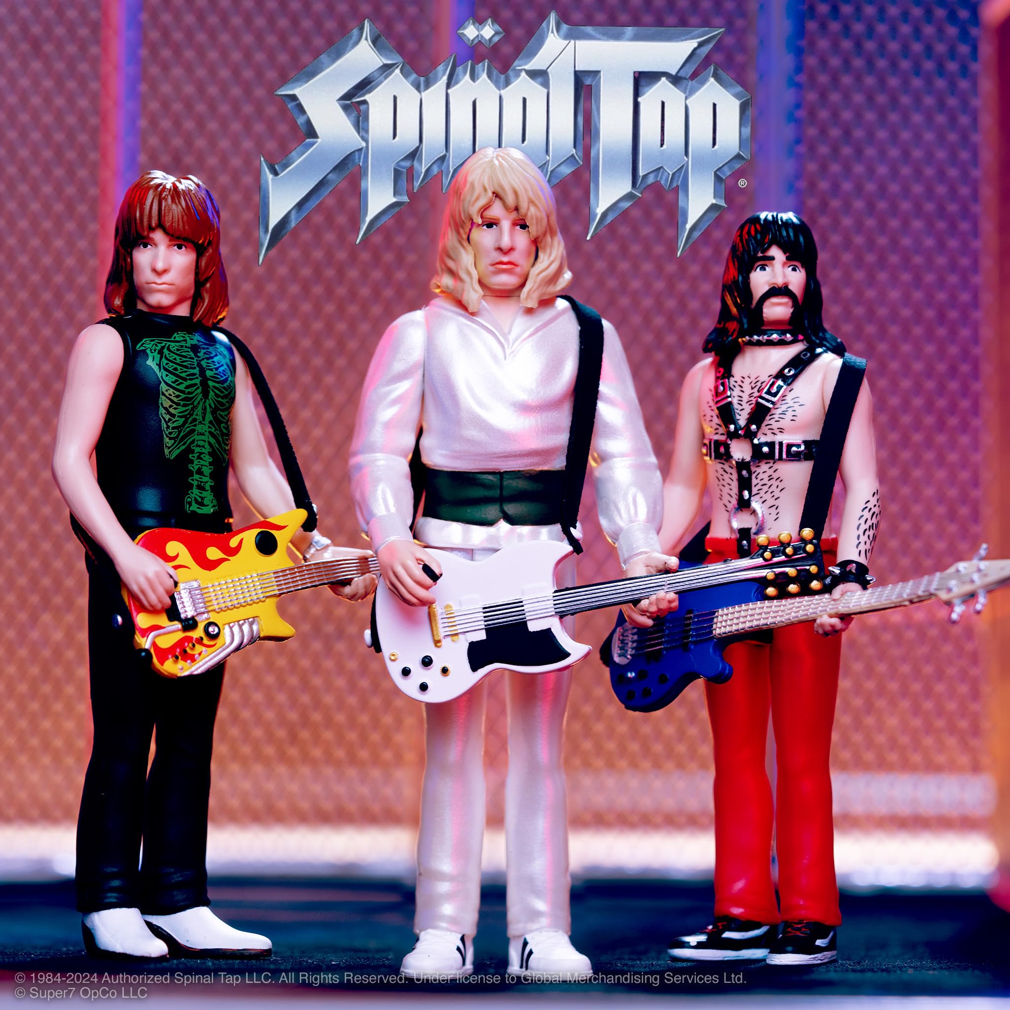 Super7 Spinal Tap Derek Smalls Action Figure – 3.75-Inch ReAction Figure with Blue Bass Guitar Accessory