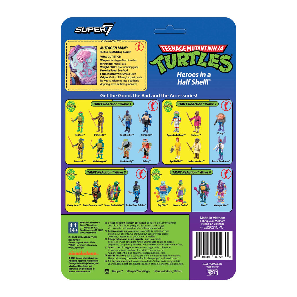Super7 Teenage Mutant Ninja Turtles Mutagen Man ReAction Figure - 3.75 Inch