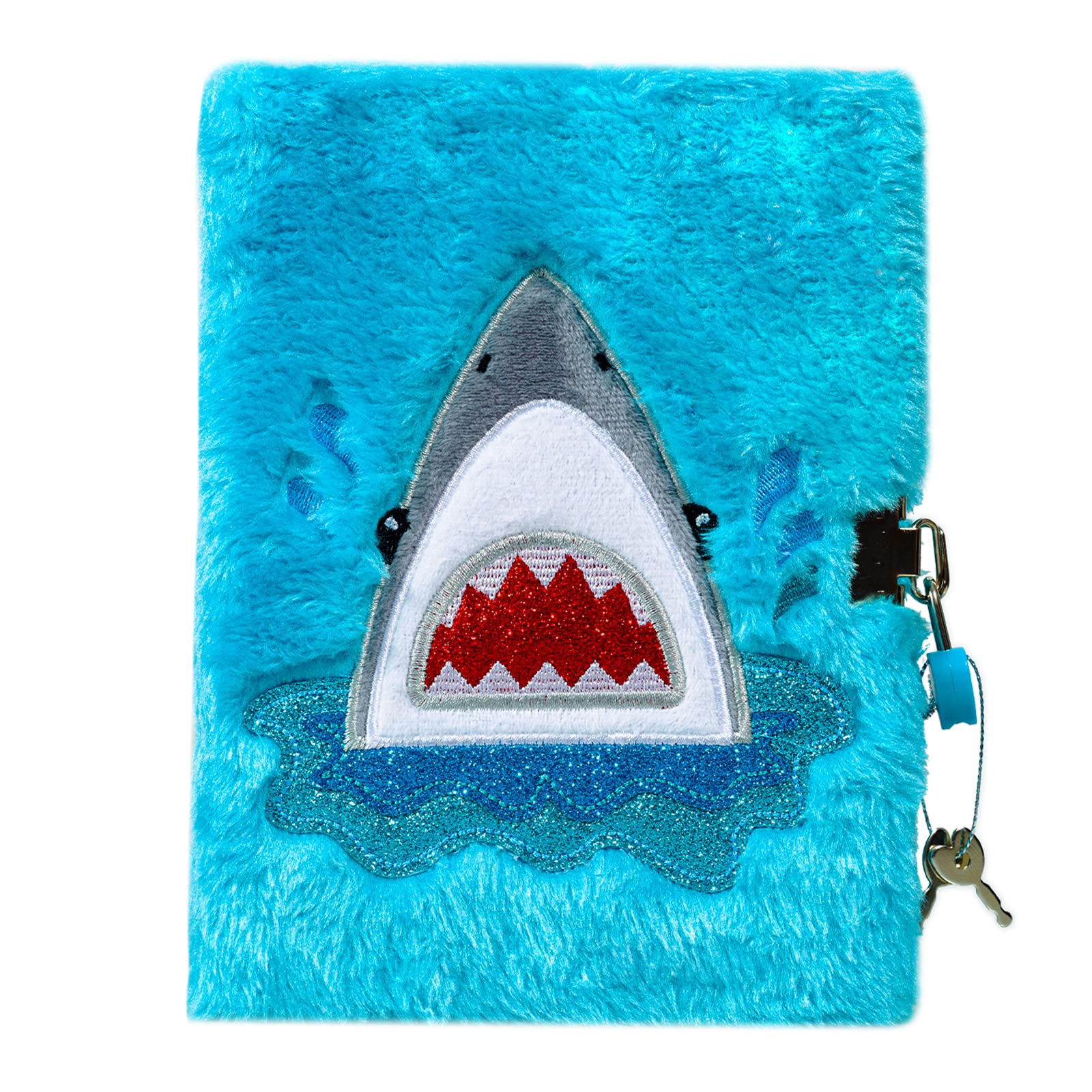 SuperStyle Shark Plush Lock Diary – A5 Secret Notebook for Kids Ages 6-12
