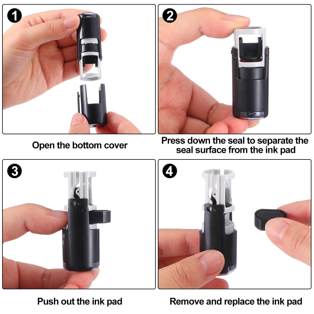 Supervitae 2-Pack Paw Print Stamps – Mini Black Self-Inking Stamper for Classroom Crafts and Party Favors